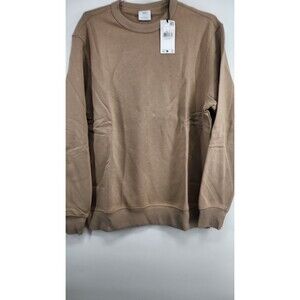 MNG Mango Men’s Medium Brown Plush Cotton Sweater NWT